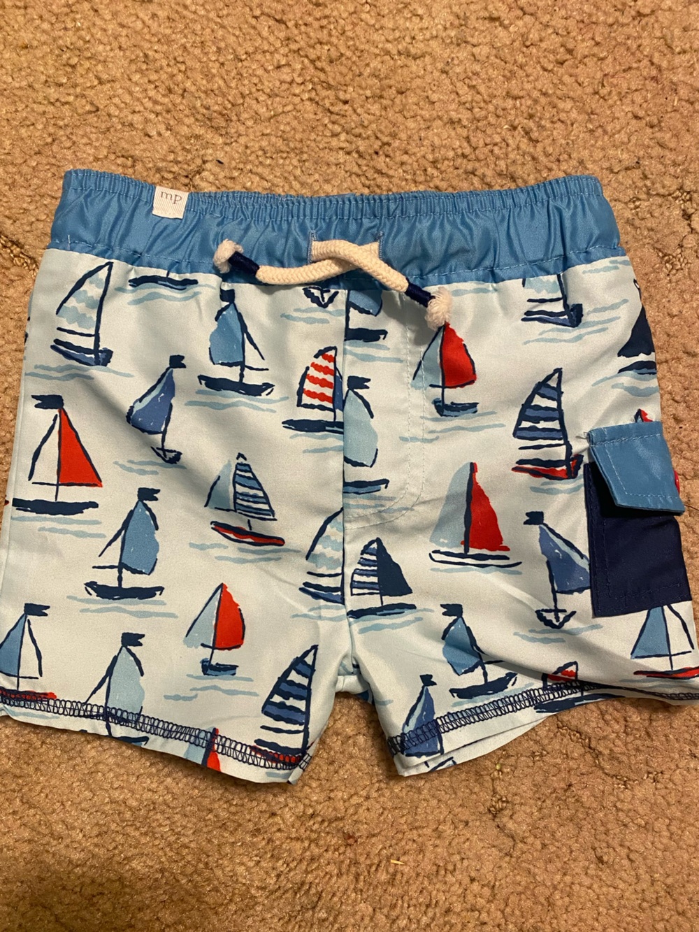 Mud Pie Sailboat Swim Trunks